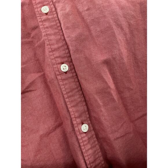 Express Men's Red Canvas Button-Down - Picture 4 of 4